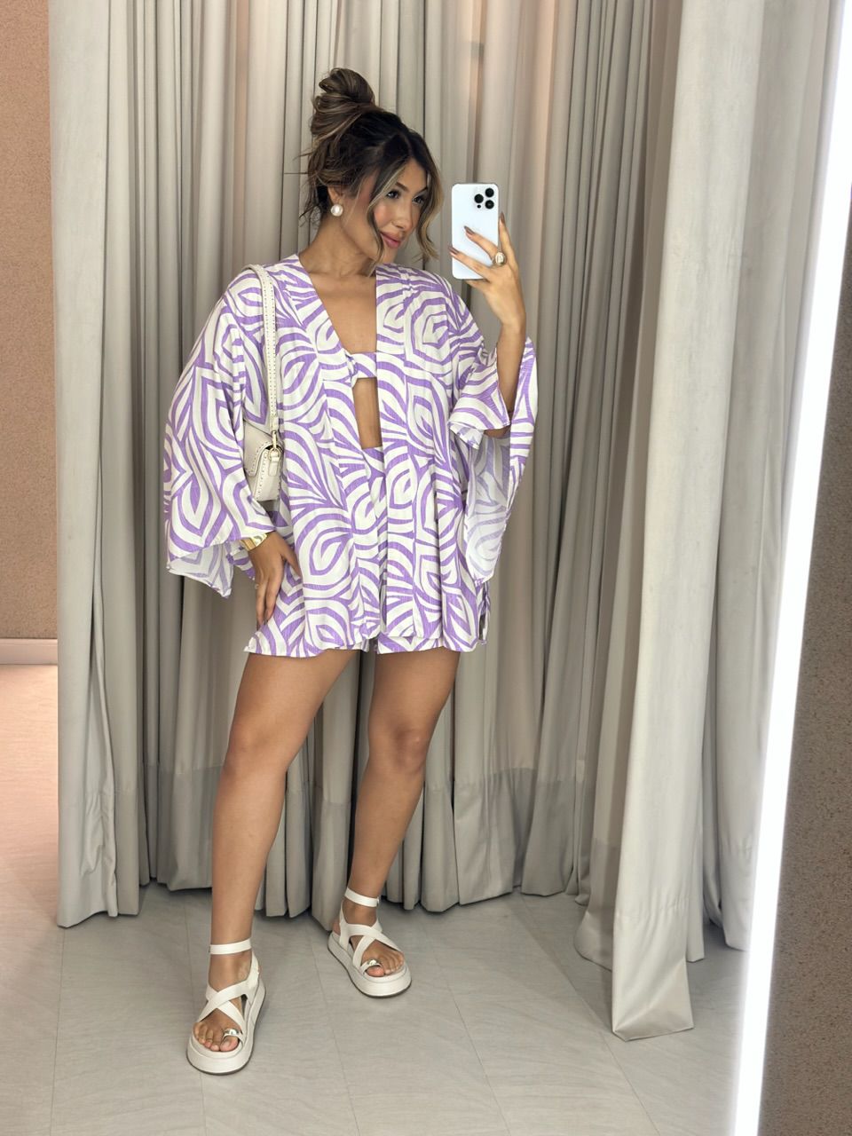 CONJUNTO PAULA TOP Kimono Lilas