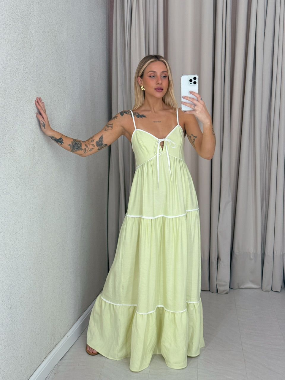VESTIDO ANA CAROLINA ALÇA LIMA