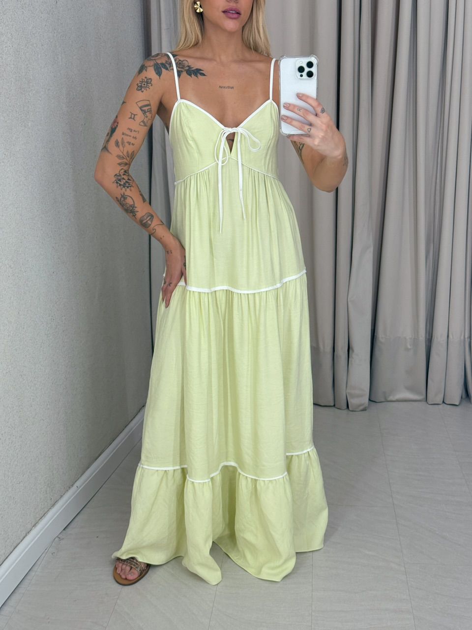VESTIDO ANA CAROLINA ALÇA LIMA