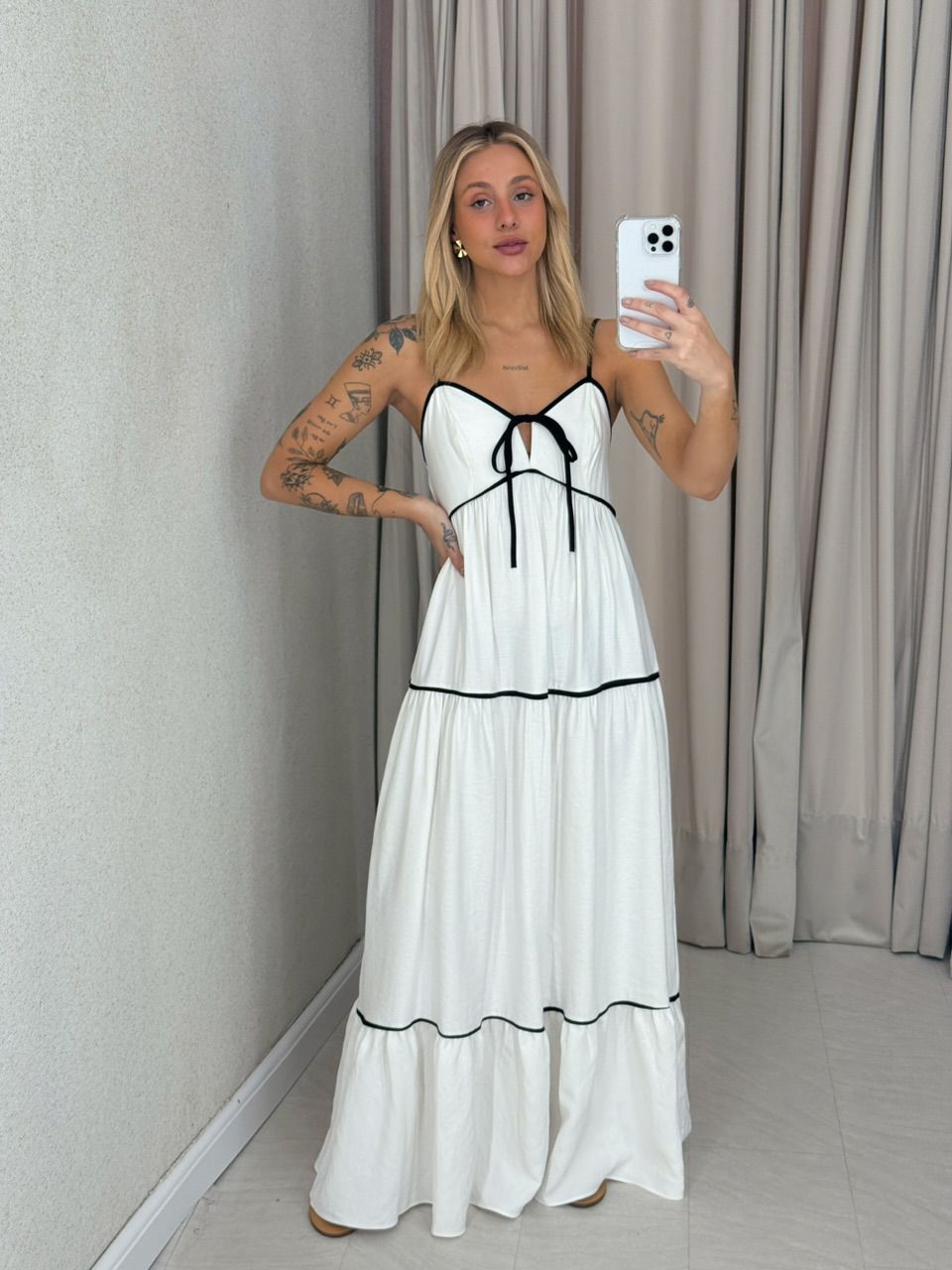 VESTIDO ANA CAROLINA ALÇA off - 0061720048 - CAROLLA FERRARO