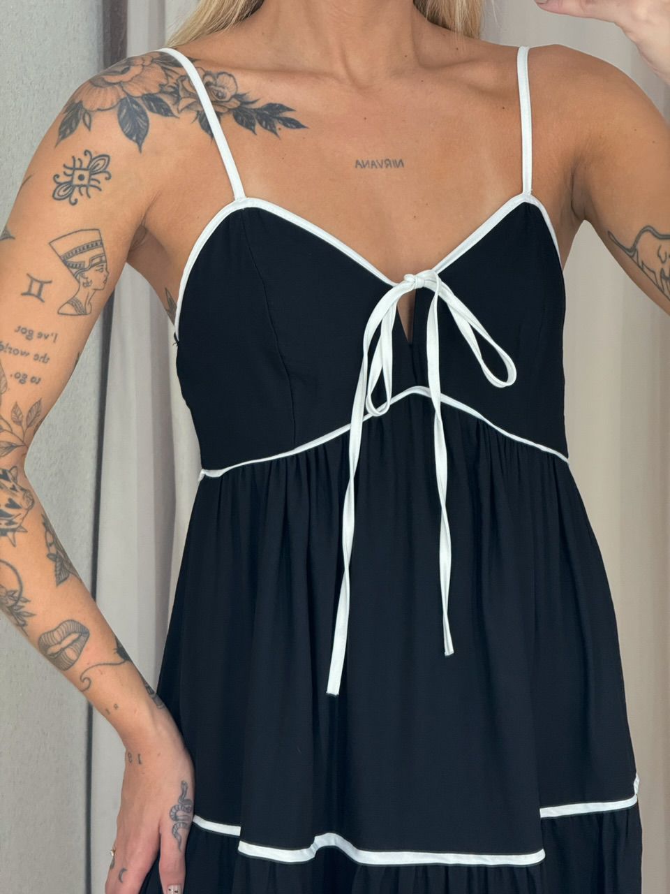 VESTIDO ANA CAROLINA ALÇA preto