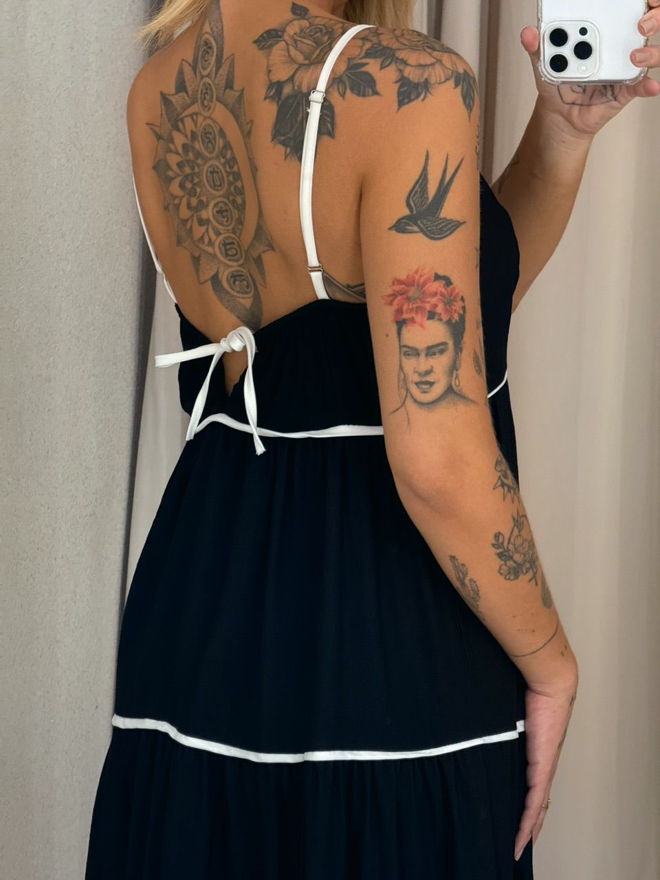 VESTIDO ANA CAROLINA ALÇA preto