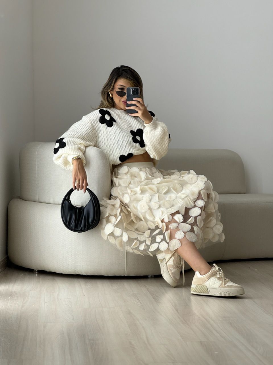 TRICOT ANA FLORES OFF
