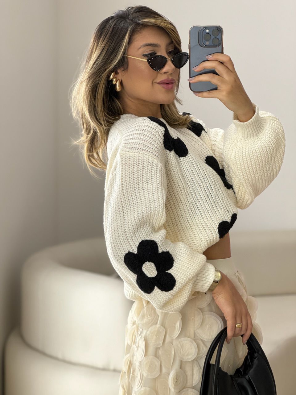 TRICOT ANA FLORES OFF