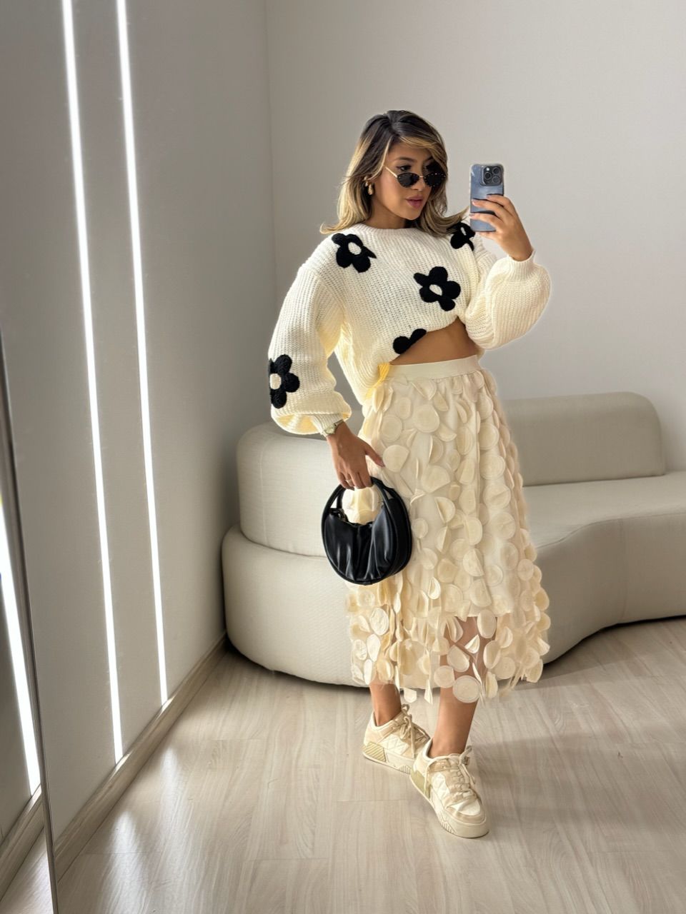 TRICOT ANA FLORES OFF