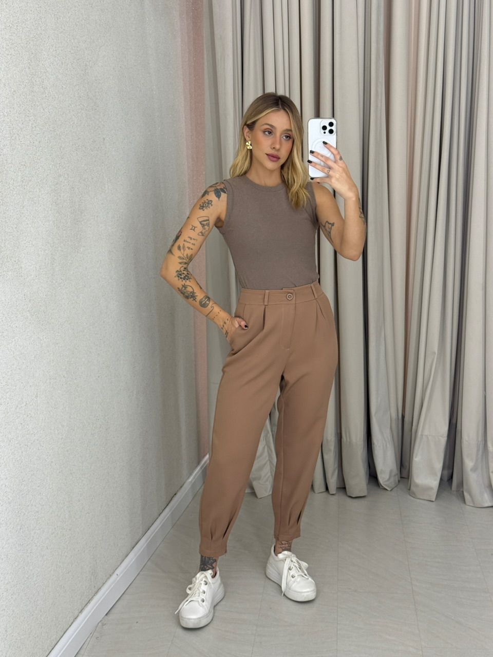 CALÇA SABRINA CENOURA NUDE