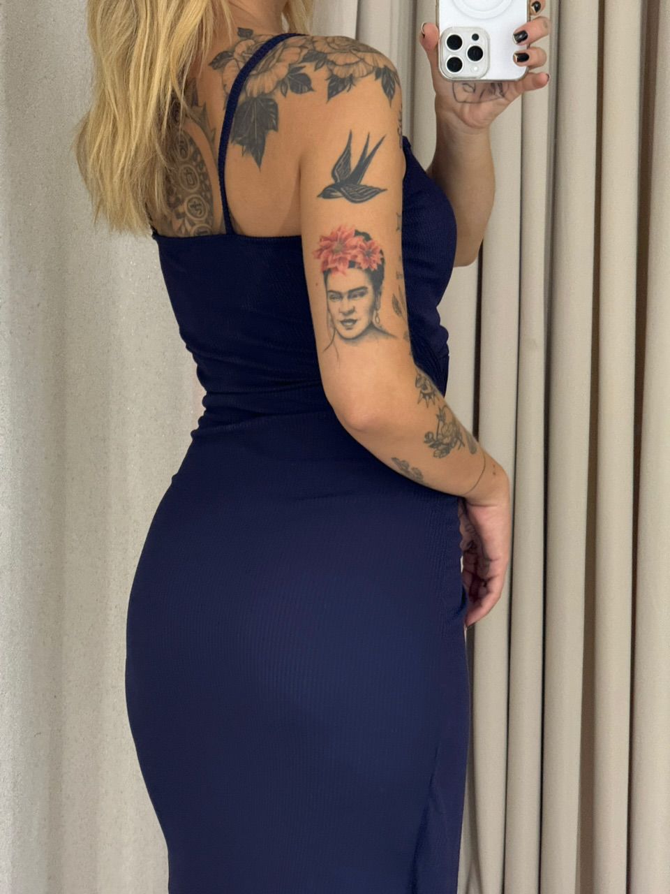 VESTIDO ELISANGELA ALÇA MARINHO