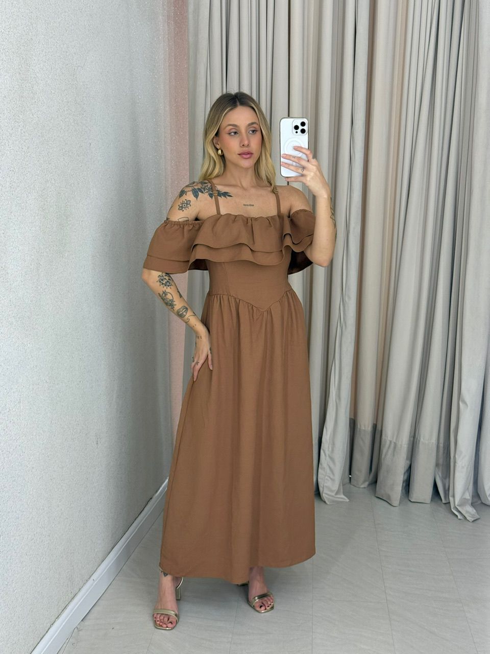 VESTIDO GIORGIA ALÇA NUDE - 0063750049 - CAROLLA FERRARO