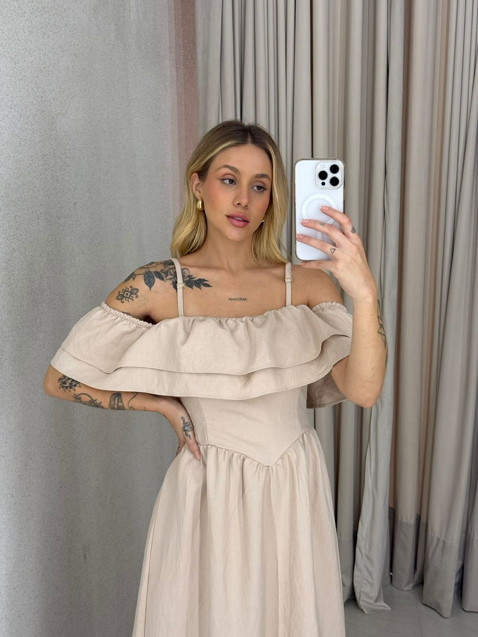VESTIDO GIORGIA ALÇA AREIA