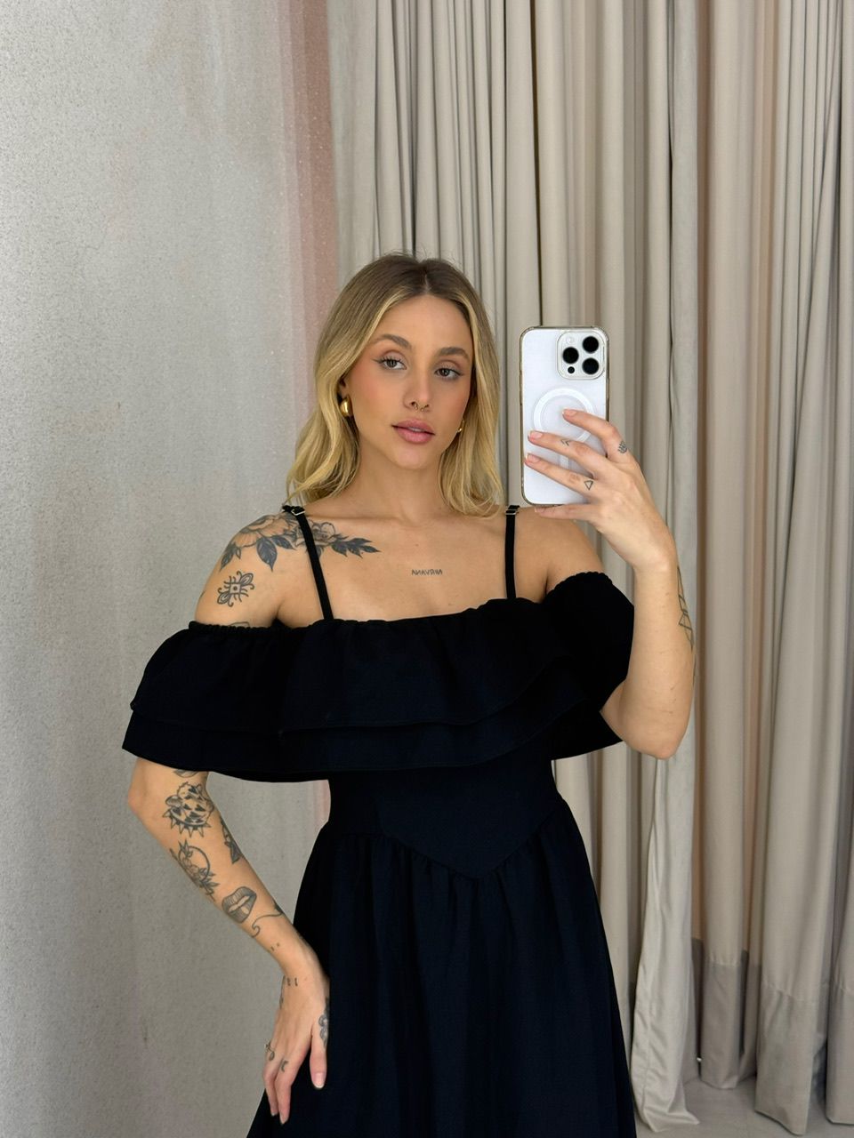 VESTIDO GIORGIA ALÇA PRETO