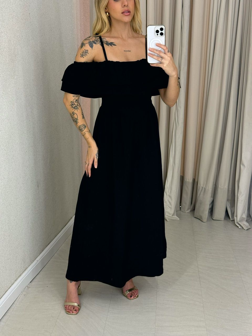 VESTIDO GIORGIA ALÇA PRETO