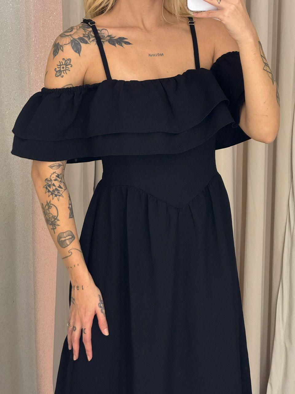 VESTIDO GIORGIA ALÇA PRETO