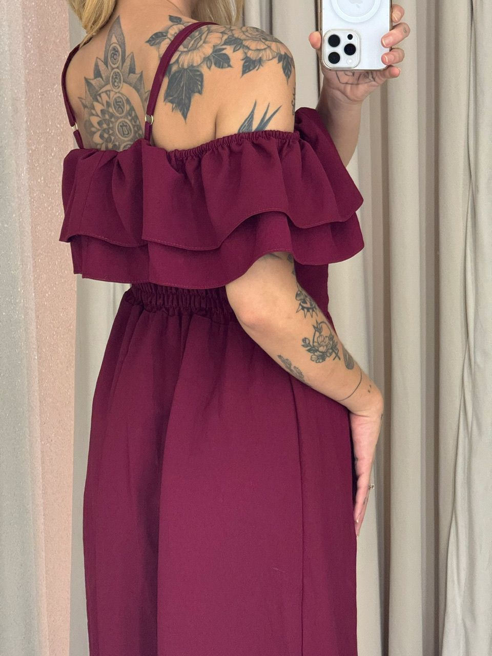 VESTIDO GIORGIA ALÇA VINHO