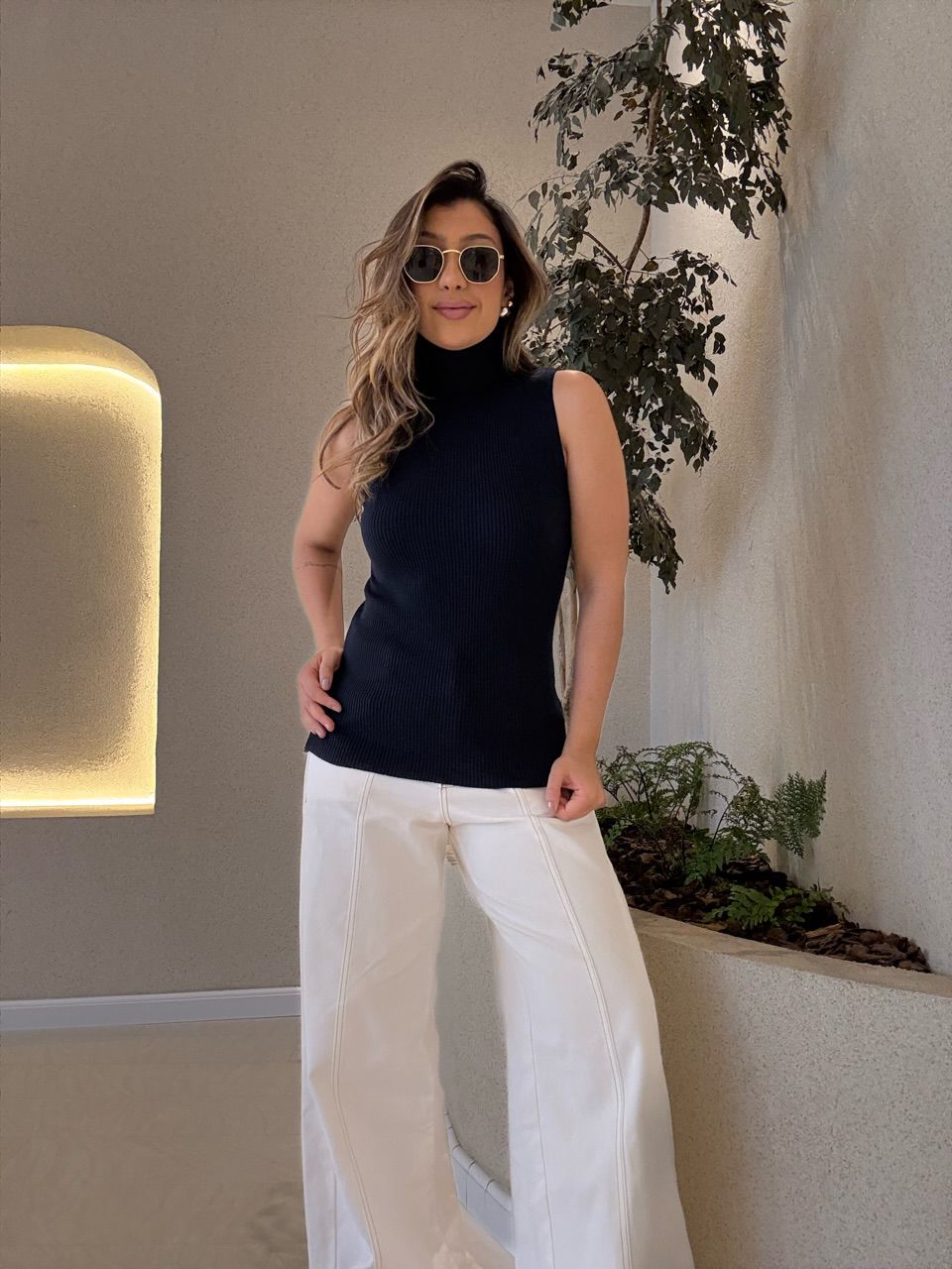 BLUSA ANA TEREZA GOLA MARINHO