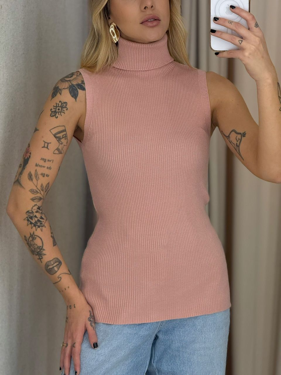 BLUSA ANA TEREZA GOLA ROSÊ