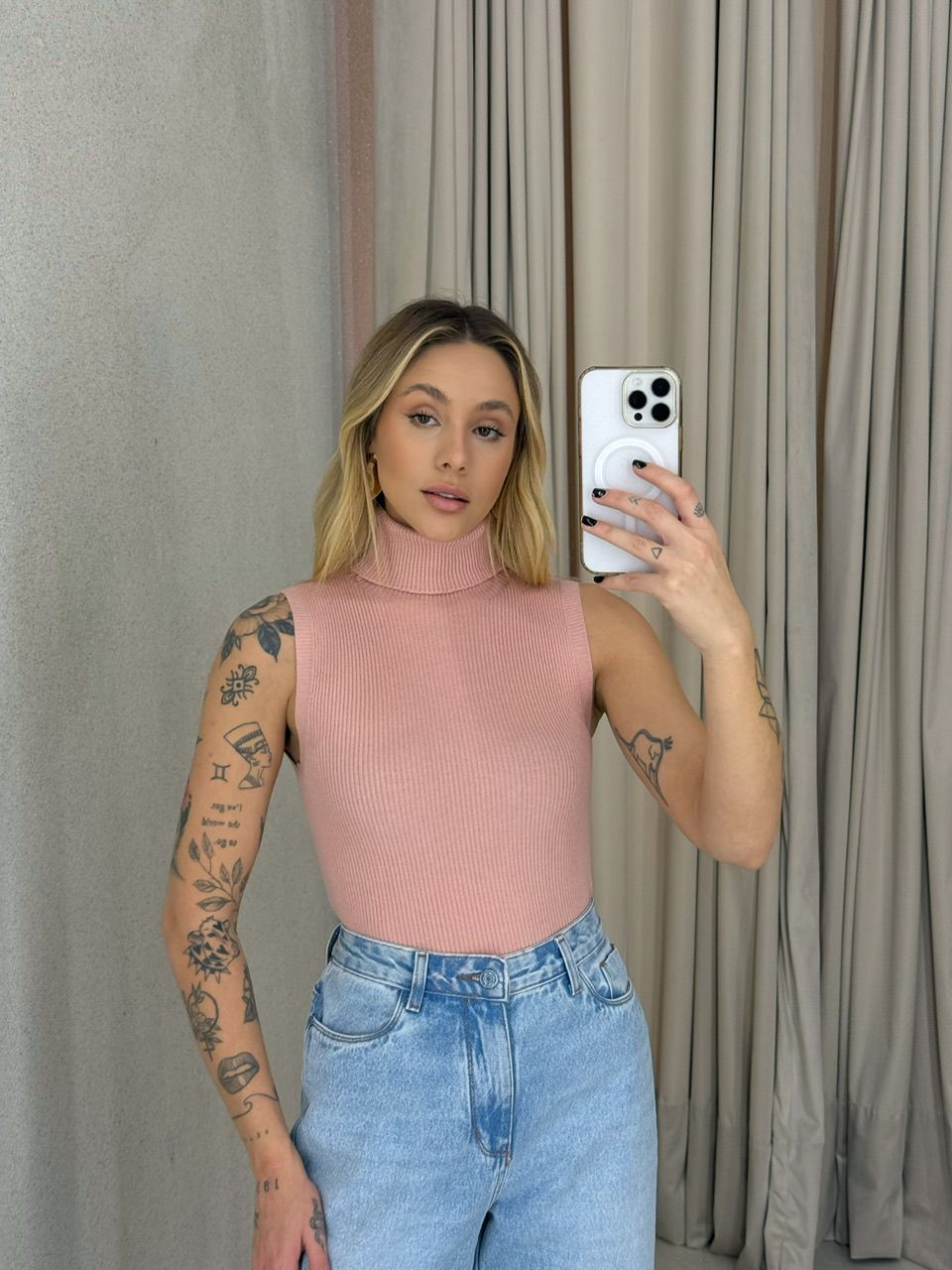 BLUSA ANA TEREZA GOLA ROSÊ