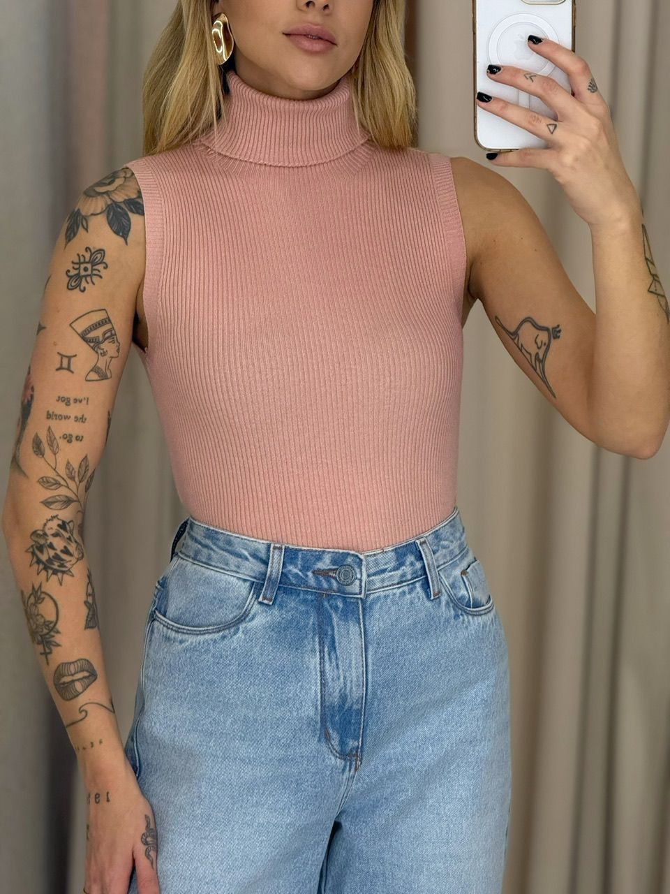 BLUSA ANA TEREZA GOLA ROSÊ