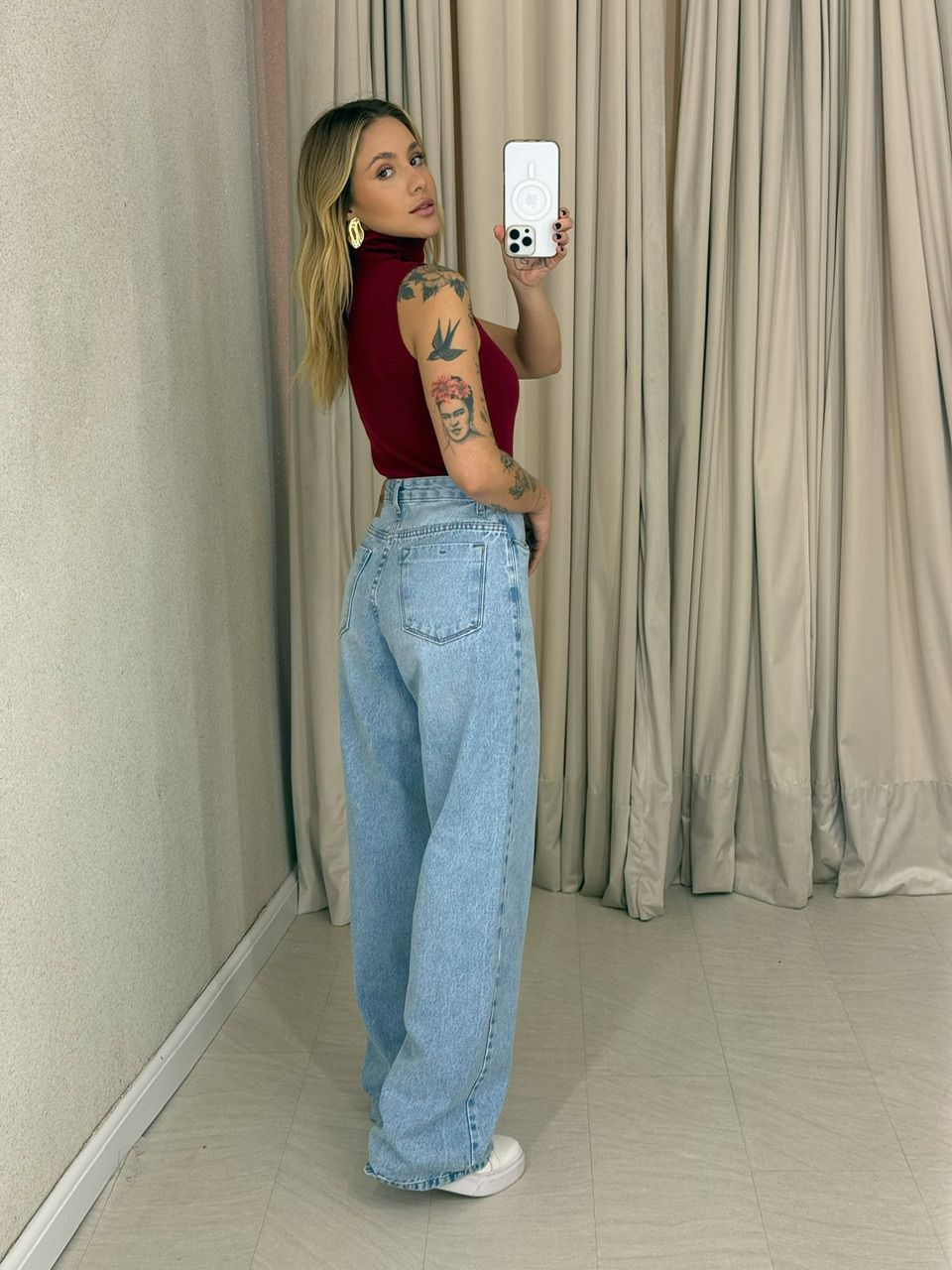 BLUSA ANA TEREZA GOLA VINHO