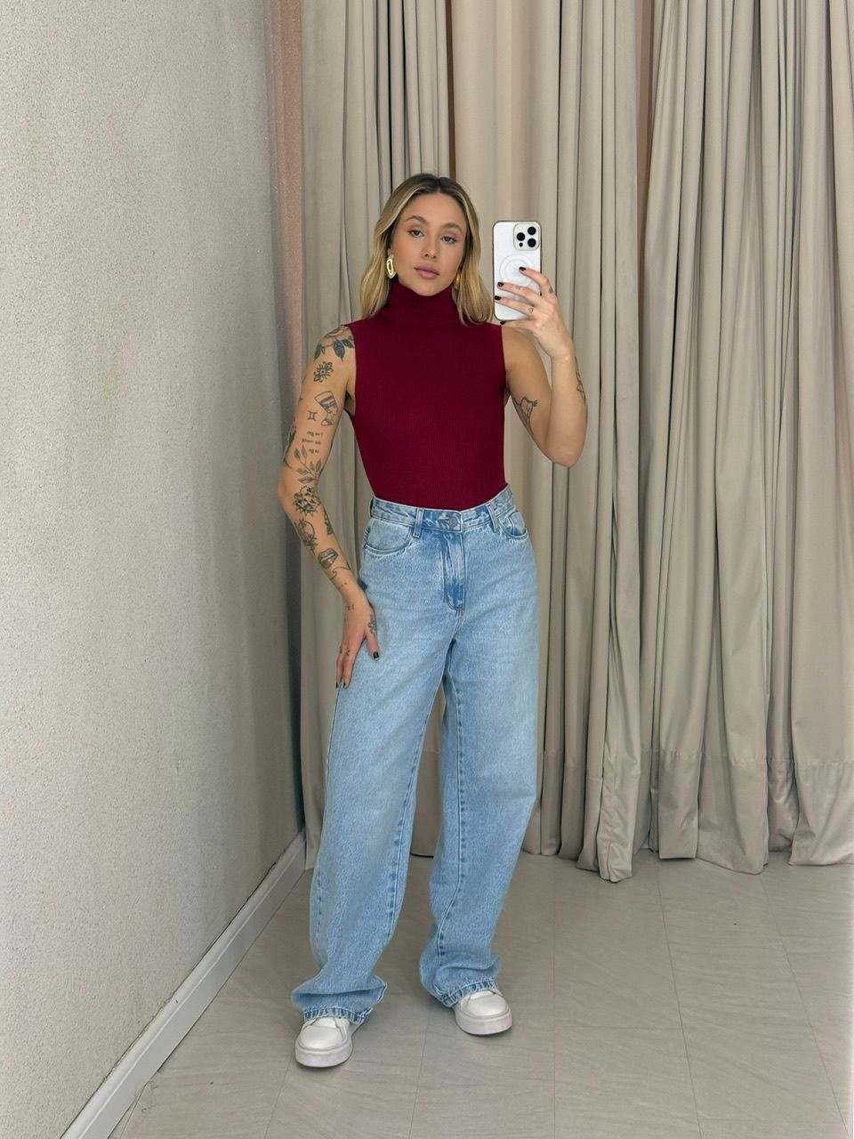 BLUSA ANA TEREZA GOLA VINHO