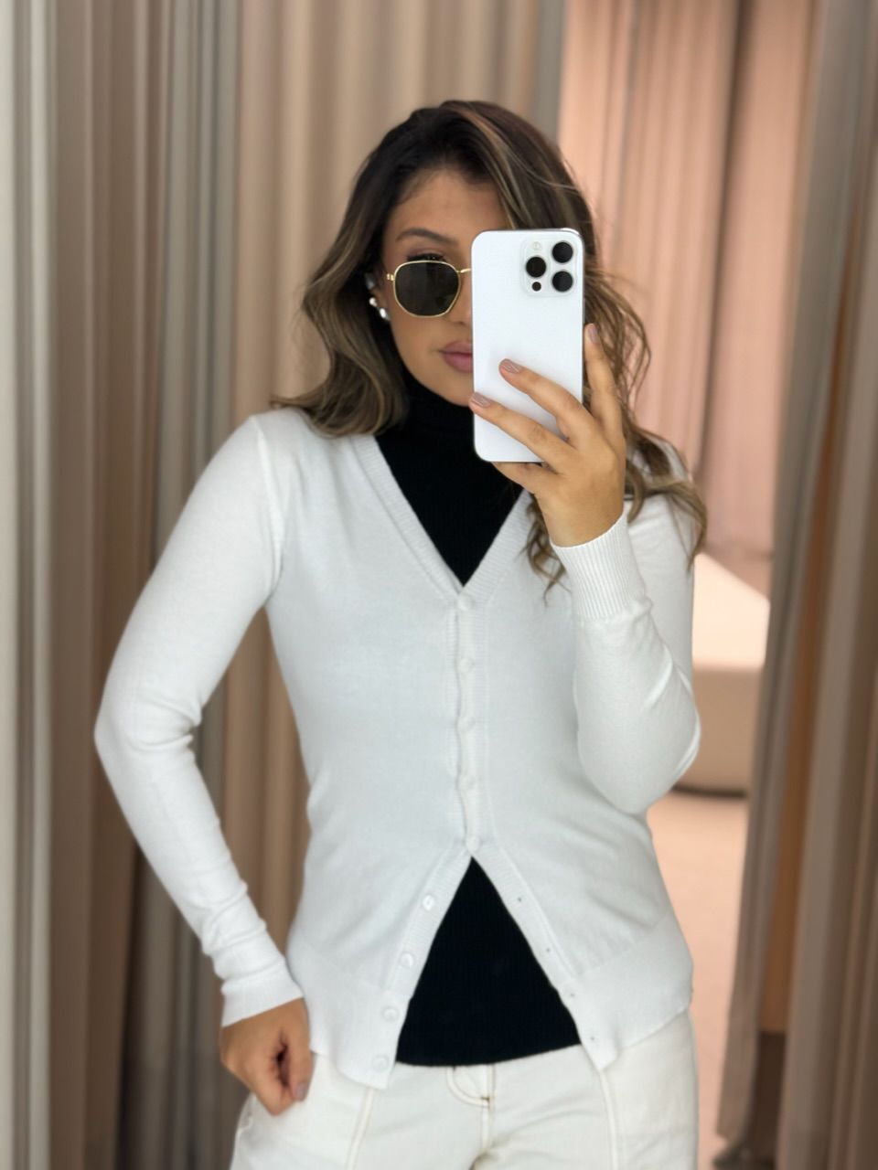 CARDIGAN TABATA BOTÕES OFF