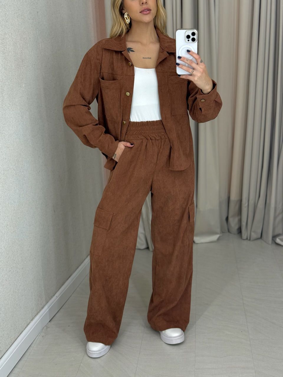 CONJUNTO ANALICE COTELÊ CAPUCCINO 