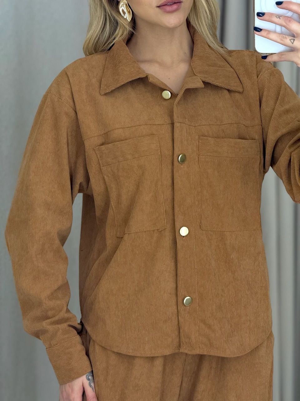 CONJUNTO ANALICE COTELÊ CARAMELO