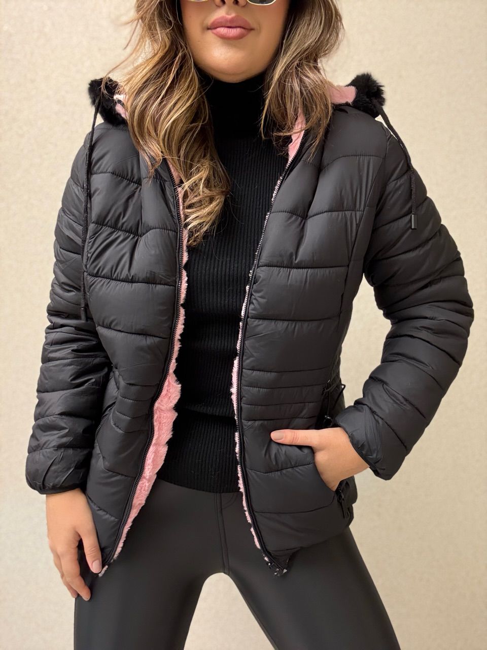 PUFFER FERNANDA ALONGADA PRETA