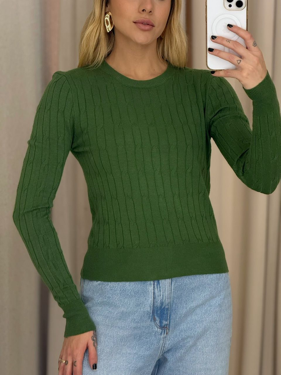 SUÉTER ALICIA TRICOT VERDE