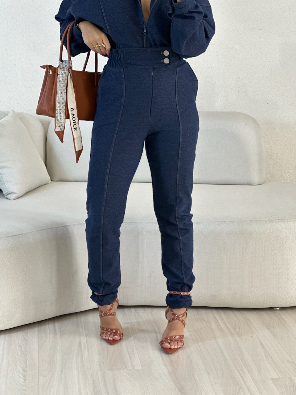 CALÇA JOGGER CF MOLETINHO JEANS ESCURO