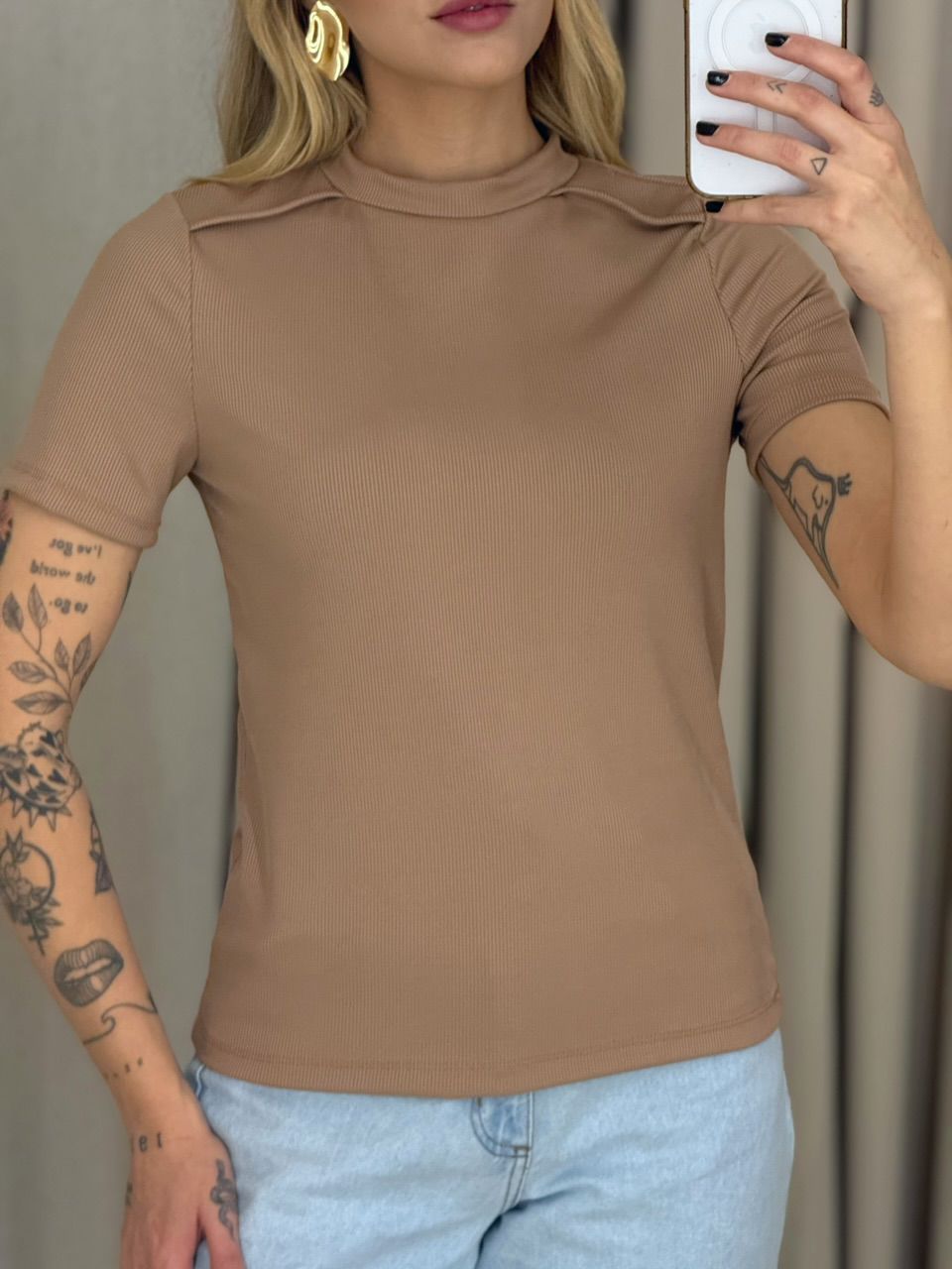 BLUSA KIARA GOLA NUDE