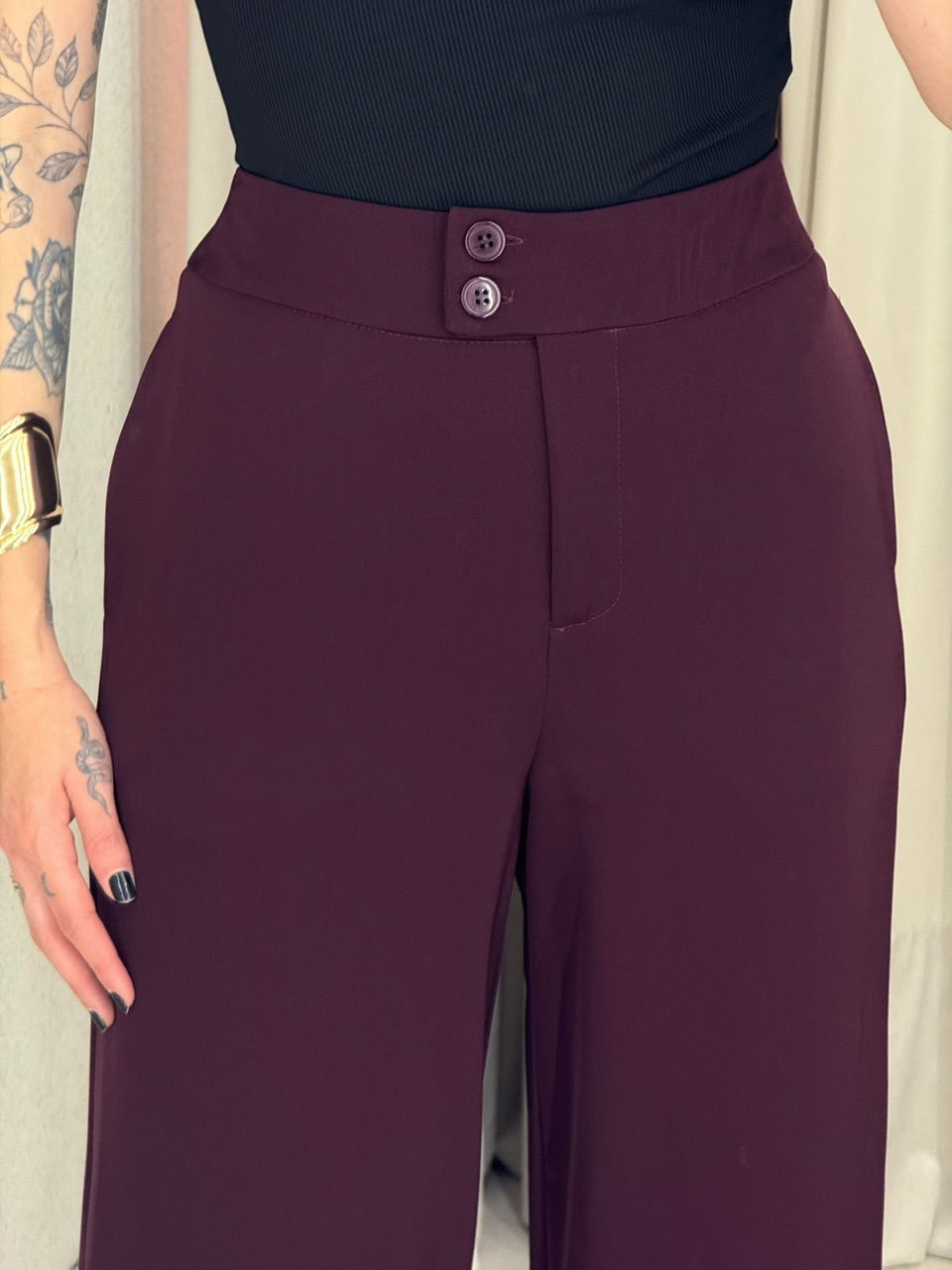 CALÇA BIA PANTALONA VINHO