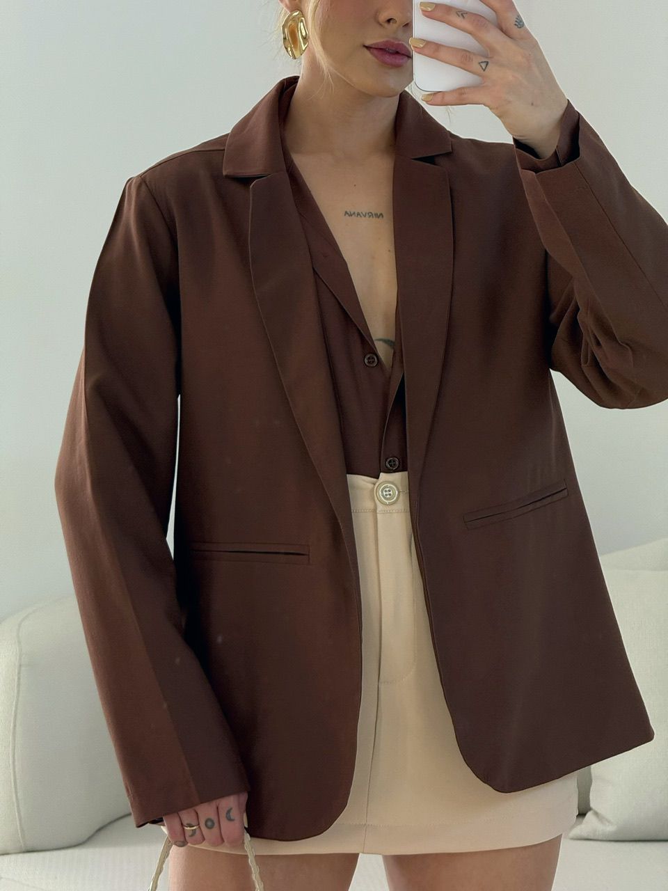 BLAZER JESSICA OVER MARROM