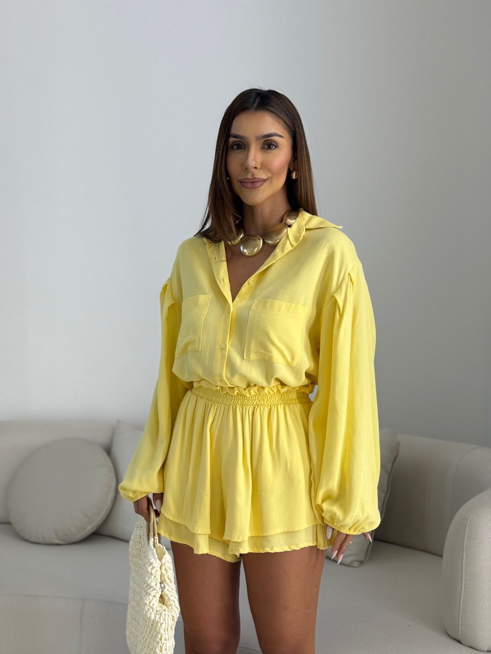 CONJUNTO TATI CAMISA AMARELO
