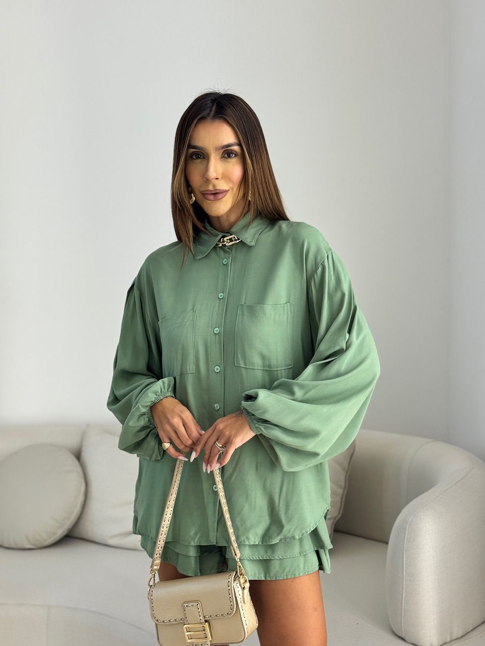 CONJUNTO TATI CAMISA VERDE
