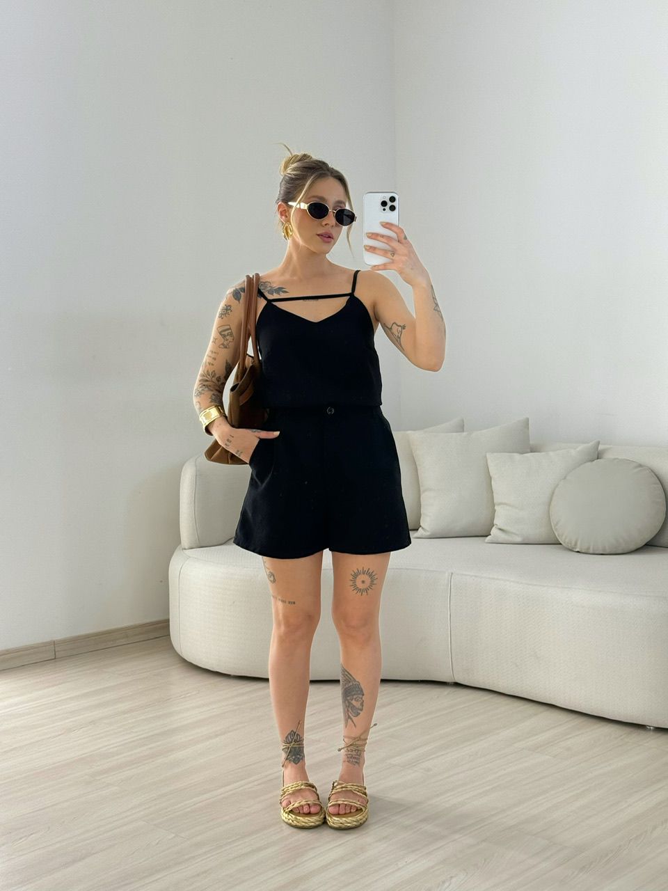 CONJUNTO VIVI SHORT PRETO