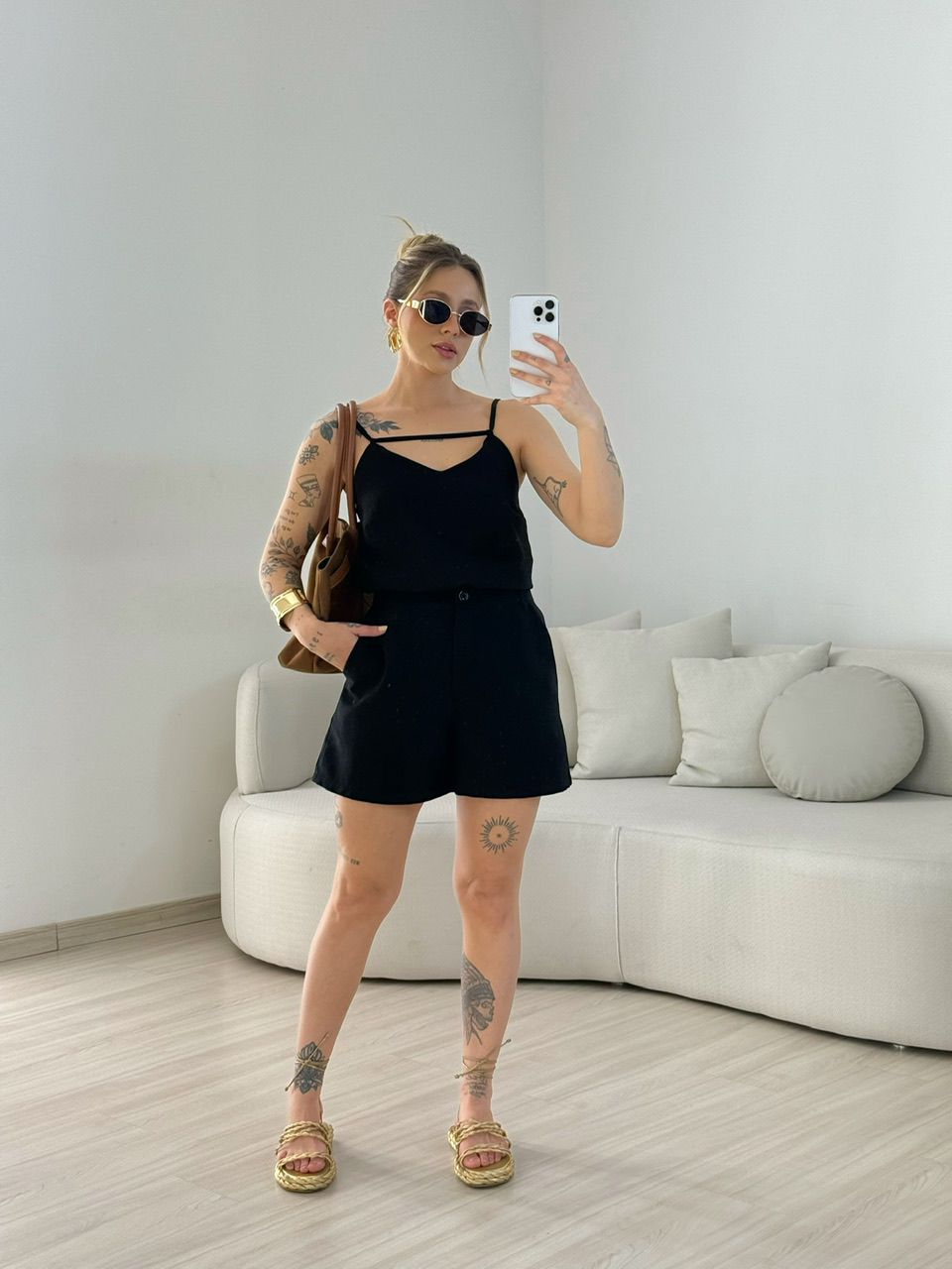 CONJUNTO VIVI SHORT PRETO