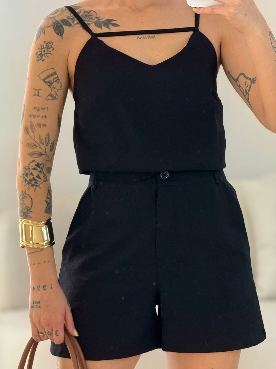 CONJUNTO VIVI SHORT PRETO