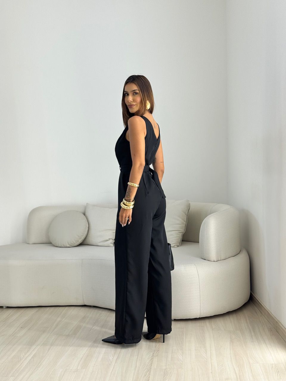 MACACÃO ELIZA ALÇA PRETO
