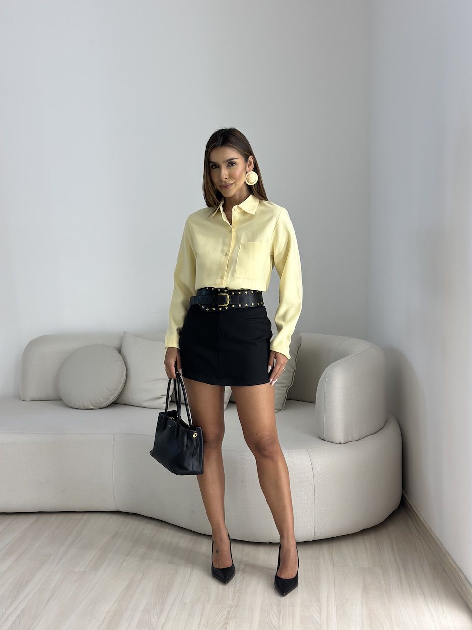 SHORT SAIA HELENA ALFAIATARIA PRETO