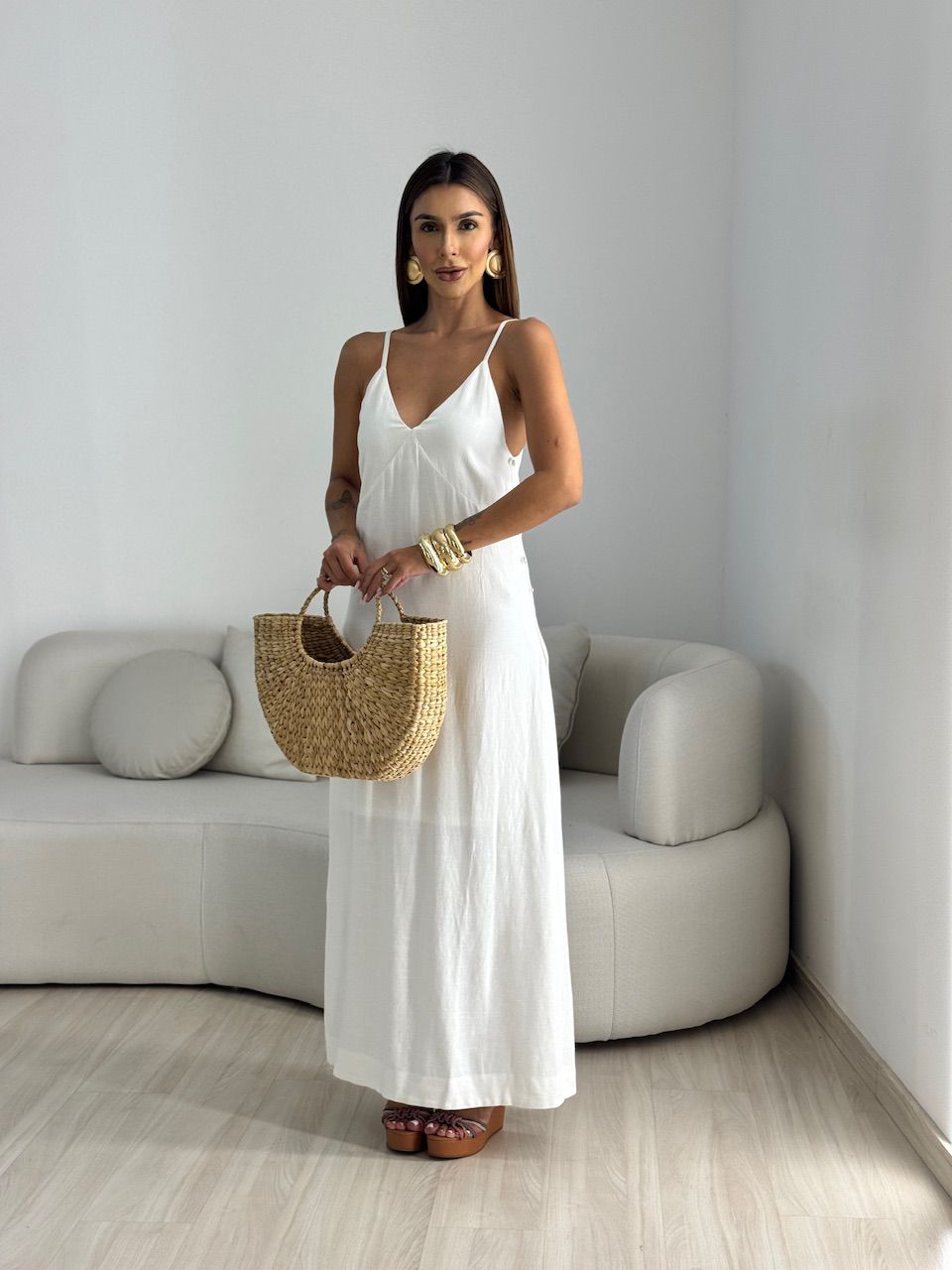 VESTIDO INÊS BOTÕES OFF