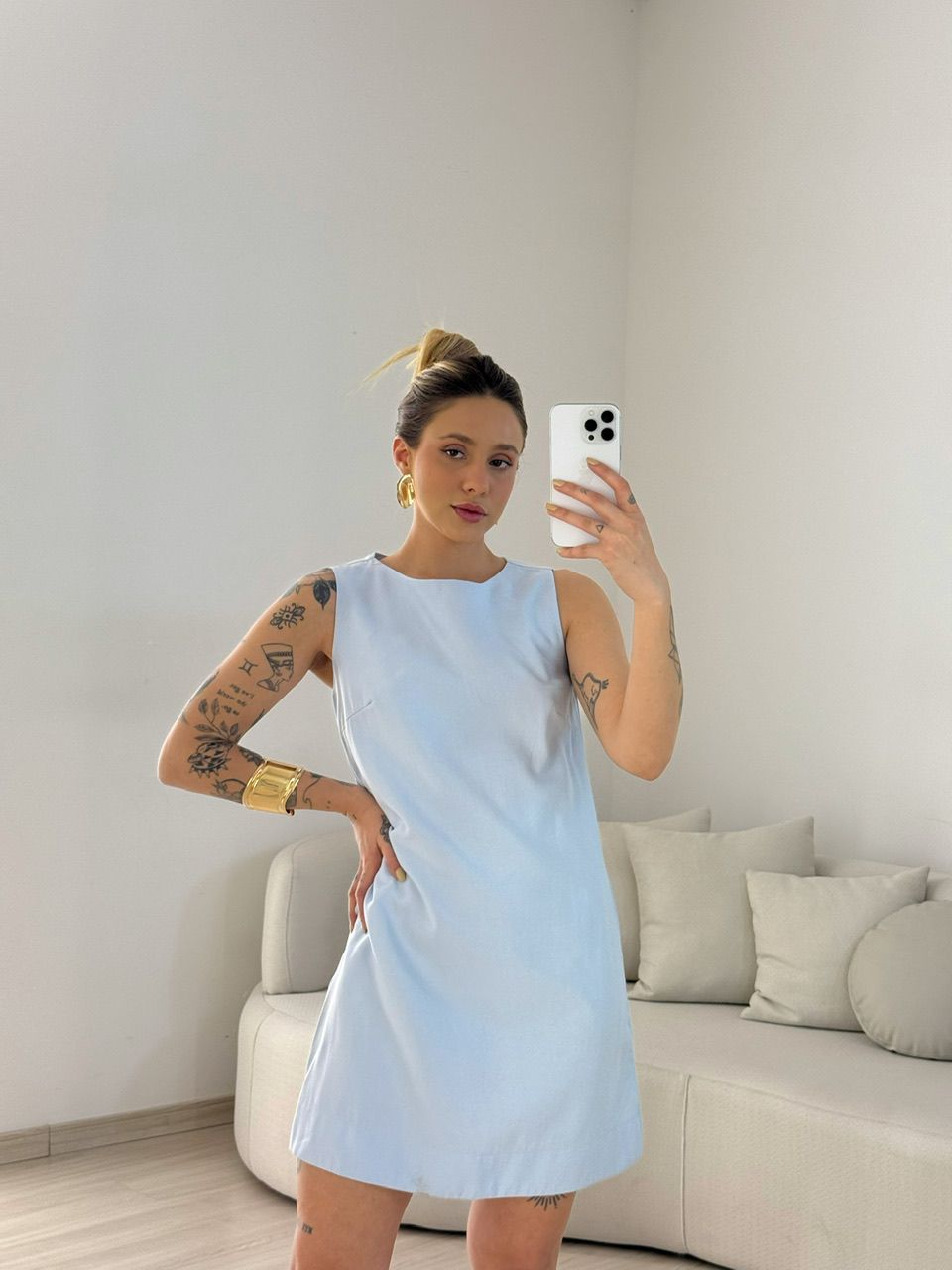 VESTIDO KAUANY BÁSICO BABY BLUE