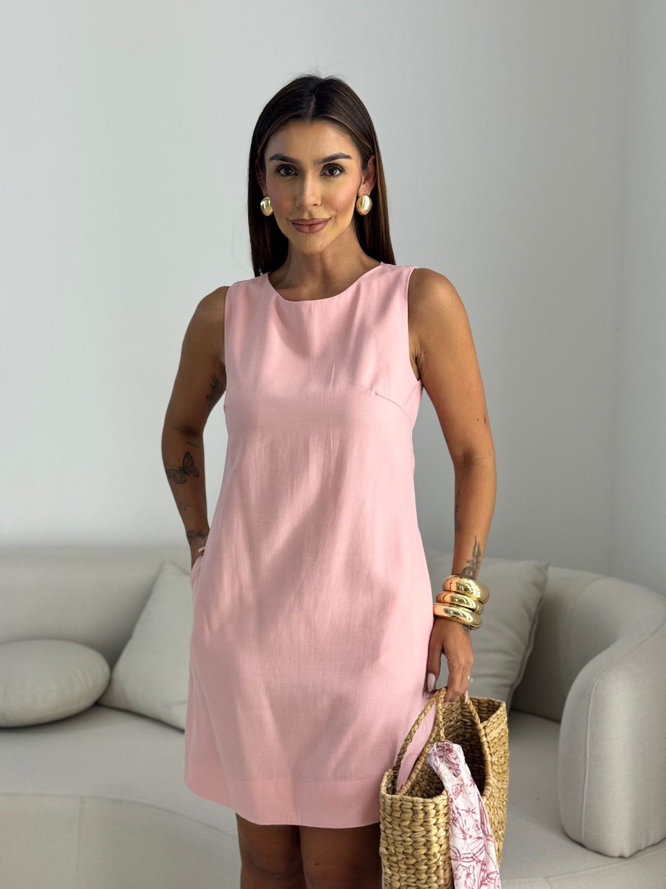 VESTIDO KAUANY BÁSICO BABY PINK