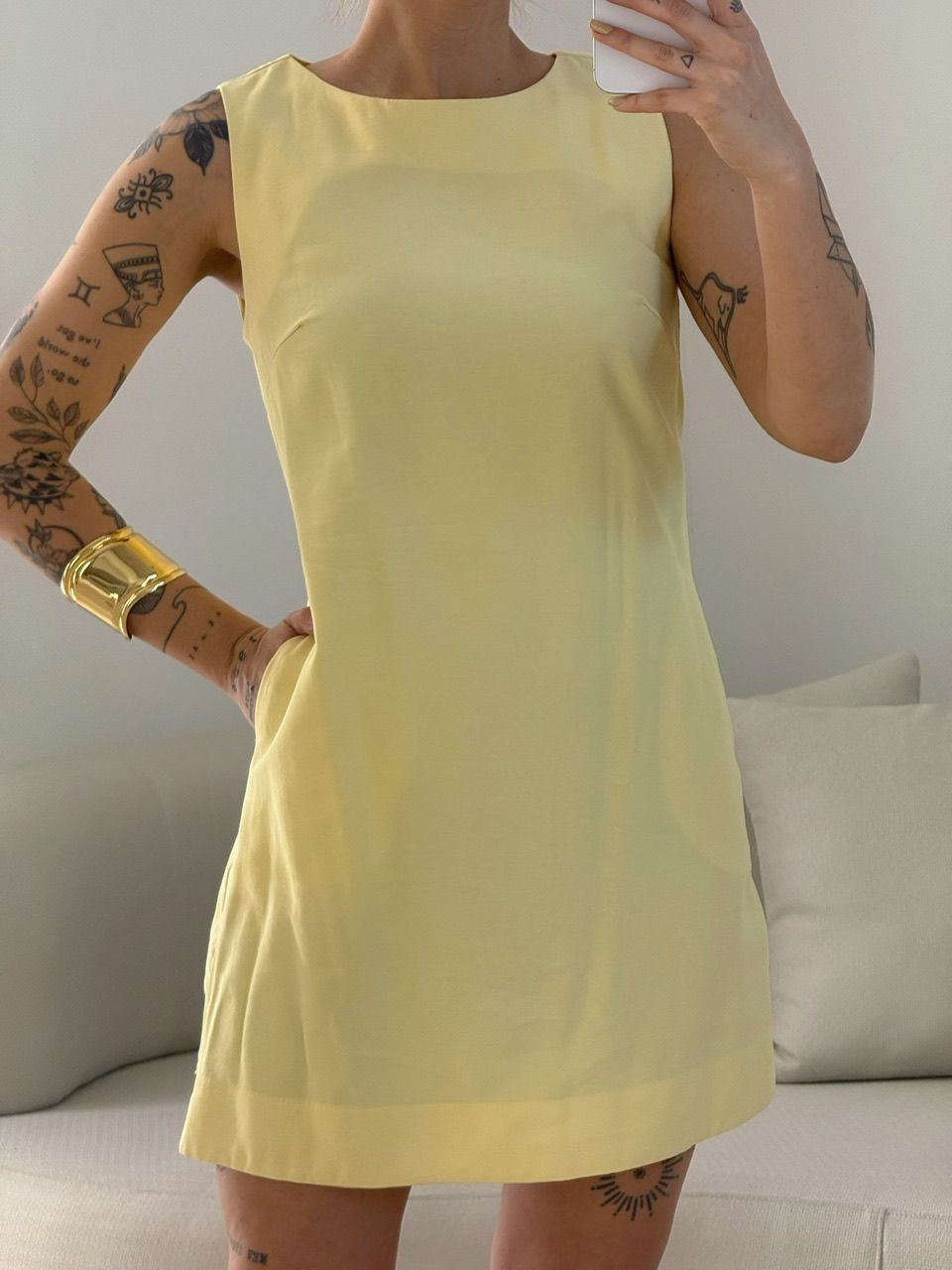 VESTIDO KAUANY BÁSICO YELLOW BUTTER
