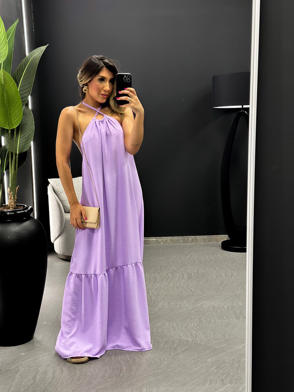 VESTIDO COPACABANA FRENTE ÚNICA Lilas