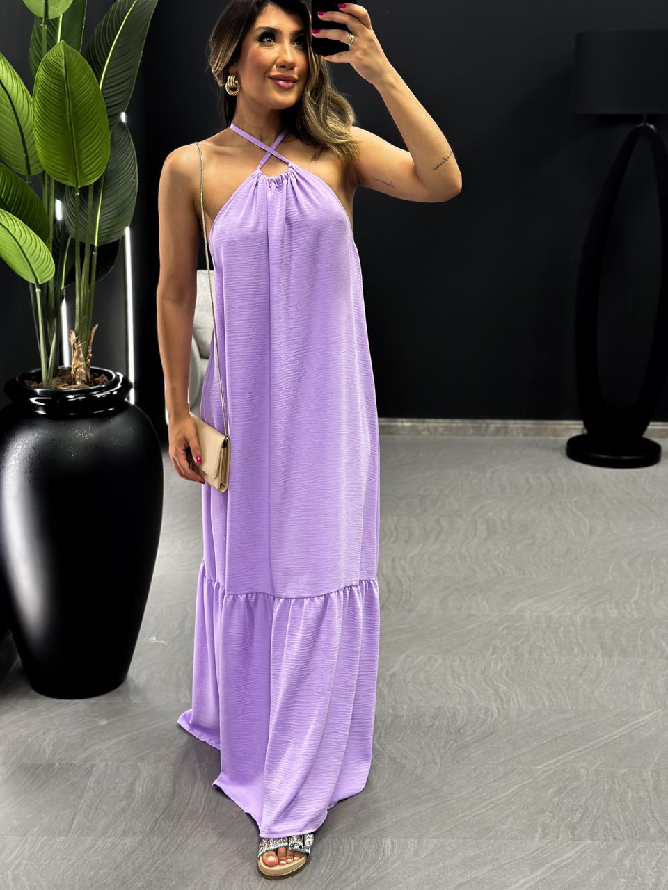 VESTIDO COPACABANA FRENTE ÚNICA Lilas