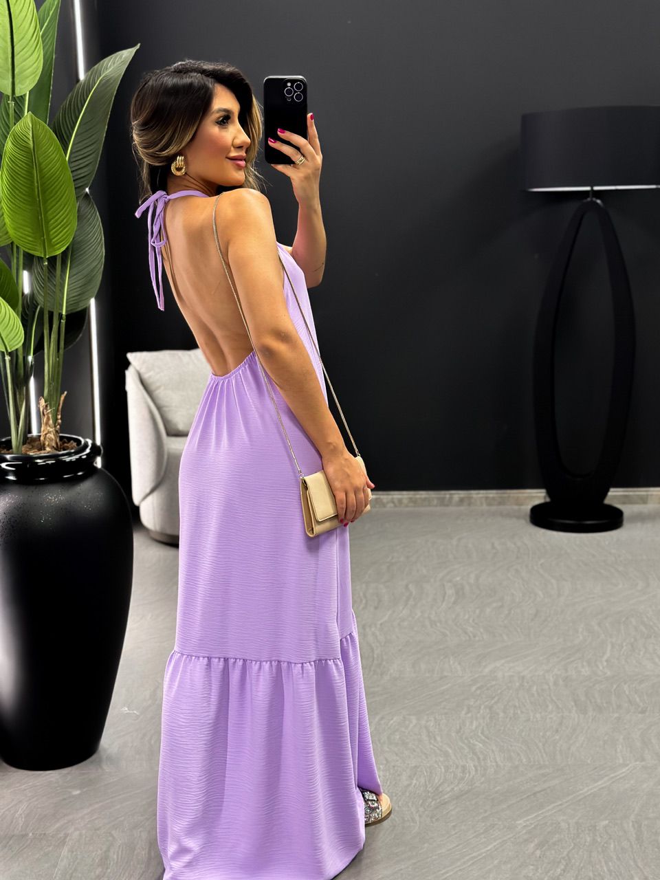 VESTIDO COPACABANA FRENTE ÚNICA Lilas