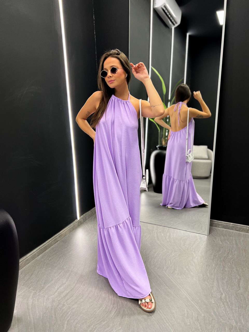 VESTIDO COPACABANA FRENTE ÚNICA Lilas