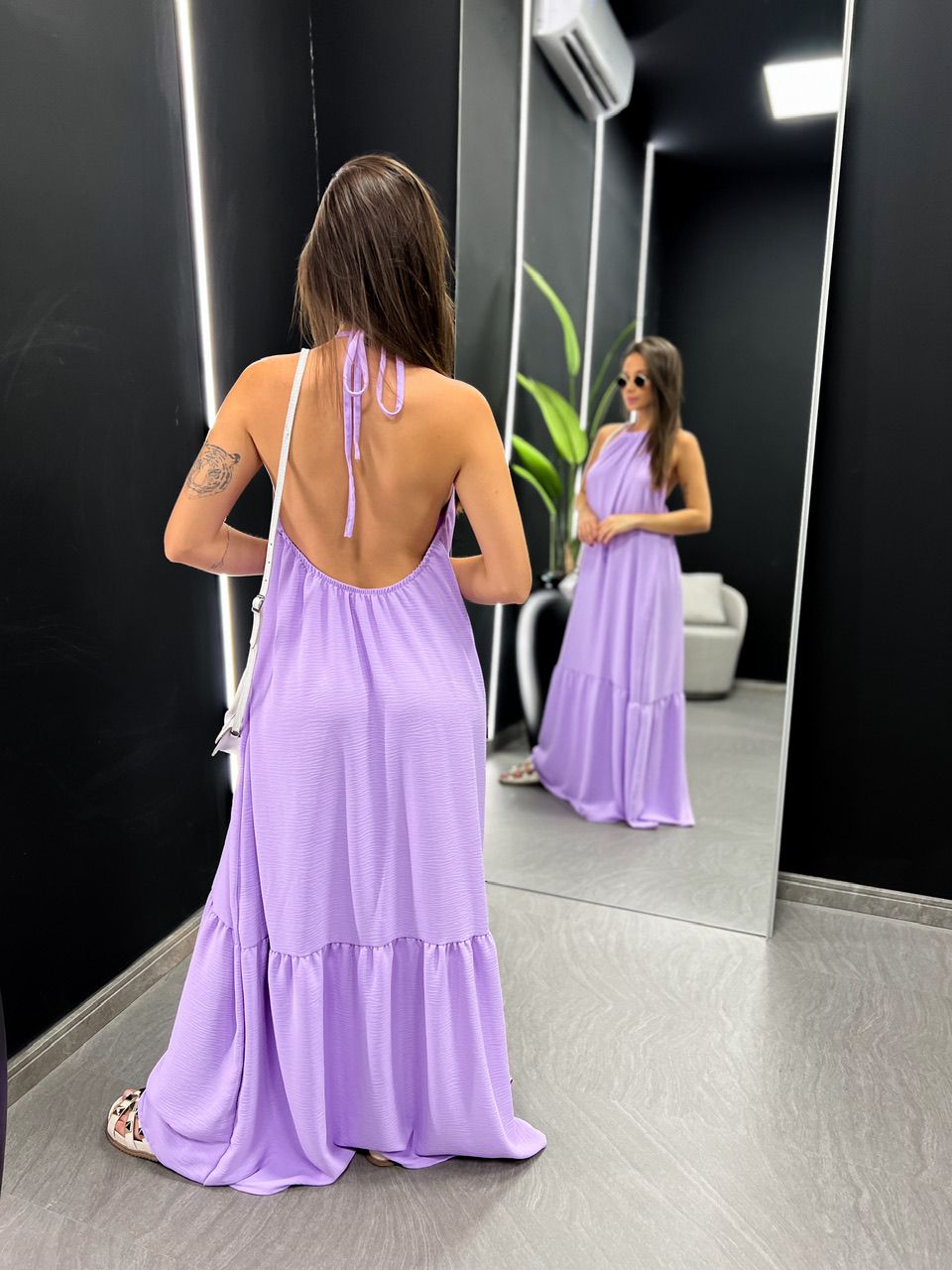 VESTIDO COPACABANA FRENTE ÚNICA Lilas