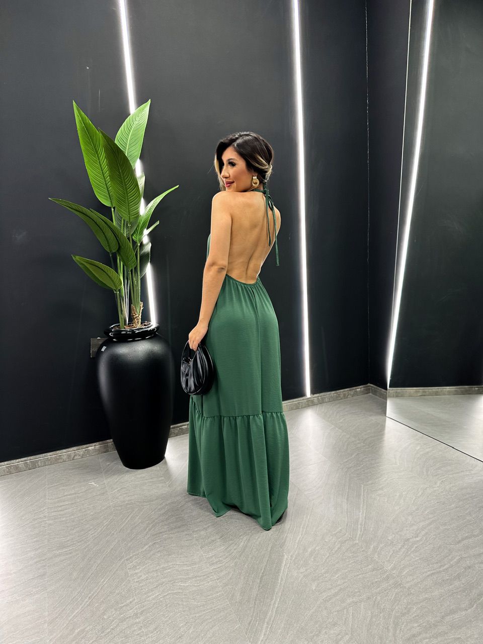 VESTIDO COPACABANA FRENTE ÚNICA verde
