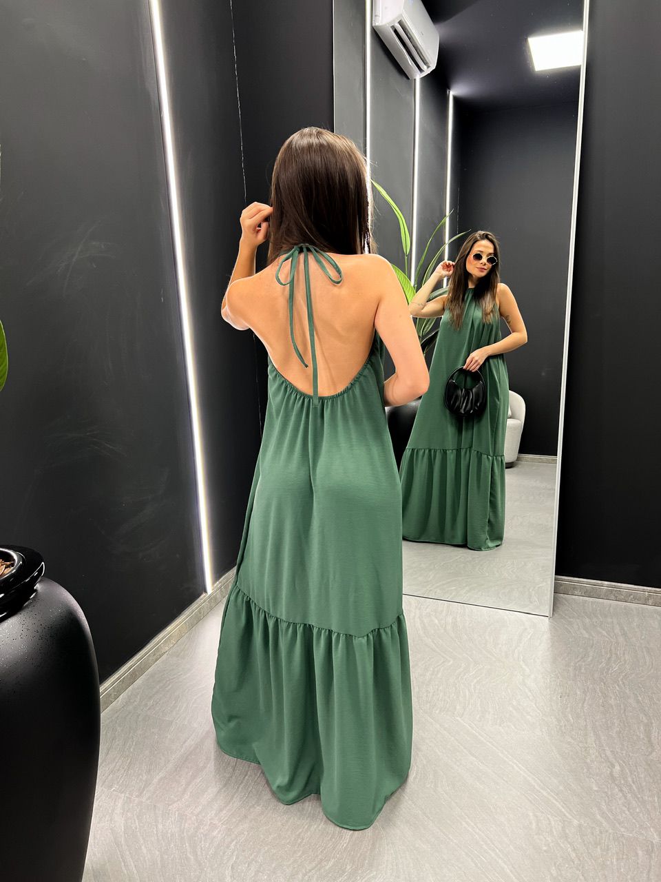 VESTIDO COPACABANA FRENTE ÚNICA verde
